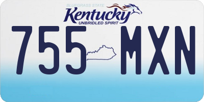 KY license plate 755MXN