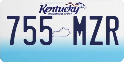 KY license plate 755MZR