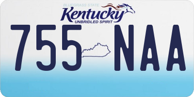 KY license plate 755NAA