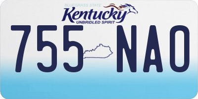 KY license plate 755NAO