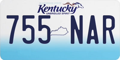 KY license plate 755NAR