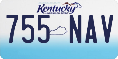 KY license plate 755NAV