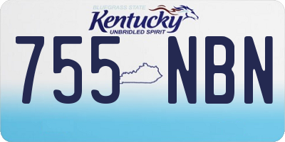 KY license plate 755NBN
