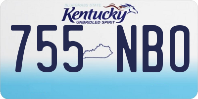 KY license plate 755NBO