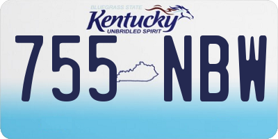 KY license plate 755NBW