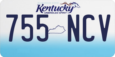KY license plate 755NCV