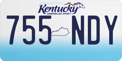KY license plate 755NDY