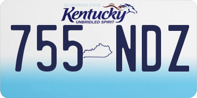 KY license plate 755NDZ