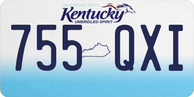 KY license plate 755QXI