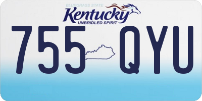 KY license plate 755QYU