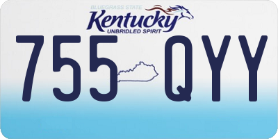 KY license plate 755QYY
