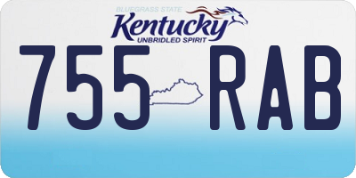 KY license plate 755RAB