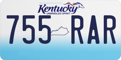 KY license plate 755RAR