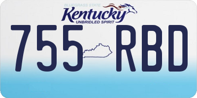 KY license plate 755RBD