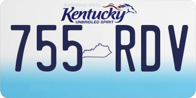 KY license plate 755RDV