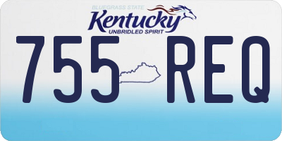 KY license plate 755REQ
