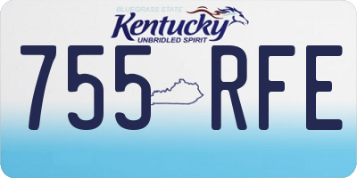 KY license plate 755RFE