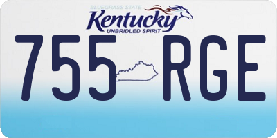 KY license plate 755RGE