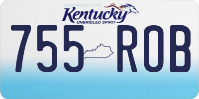 KY license plate 755ROB
