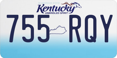 KY license plate 755RQY