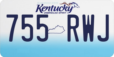 KY license plate 755RWJ