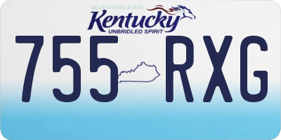 KY license plate 755RXG
