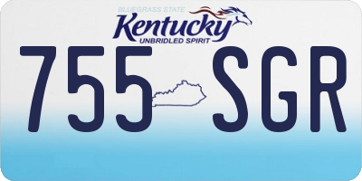 KY license plate 755SGR