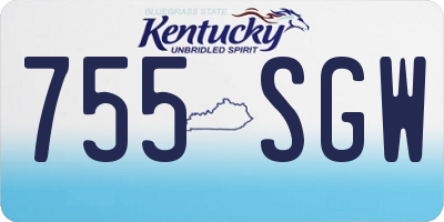 KY license plate 755SGW