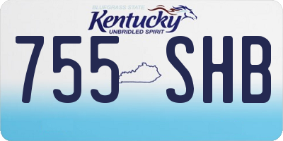 KY license plate 755SHB