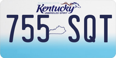 KY license plate 755SQT