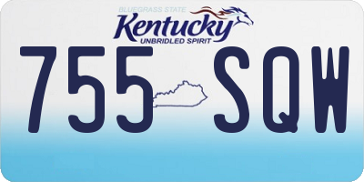 KY license plate 755SQW
