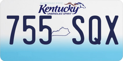 KY license plate 755SQX