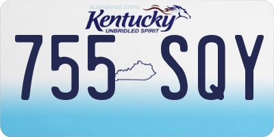 KY license plate 755SQY