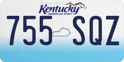KY license plate 755SQZ