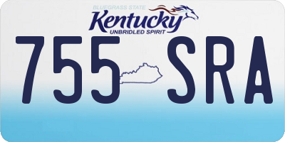 KY license plate 755SRA