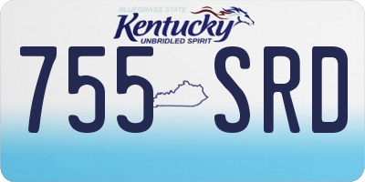 KY license plate 755SRD