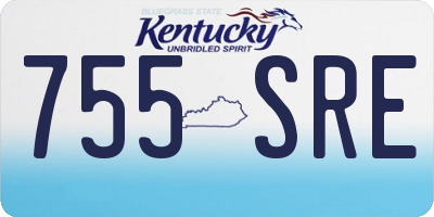 KY license plate 755SRE