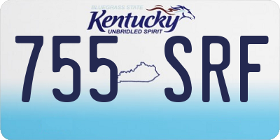 KY license plate 755SRF