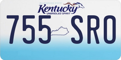 KY license plate 755SRO