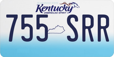 KY license plate 755SRR
