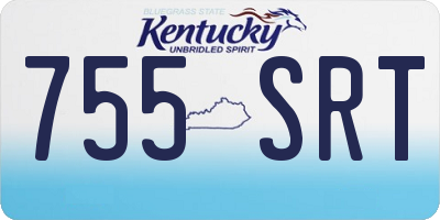 KY license plate 755SRT