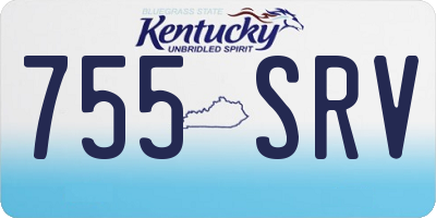 KY license plate 755SRV
