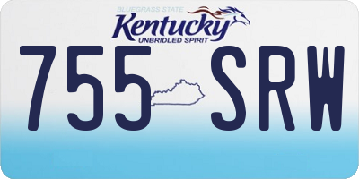 KY license plate 755SRW
