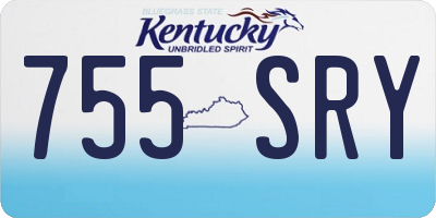 KY license plate 755SRY