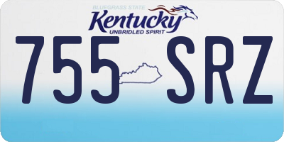 KY license plate 755SRZ