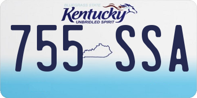 KY license plate 755SSA