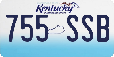 KY license plate 755SSB