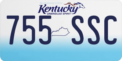 KY license plate 755SSC