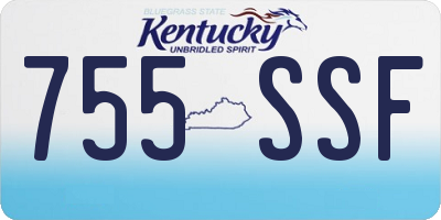 KY license plate 755SSF