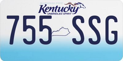 KY license plate 755SSG